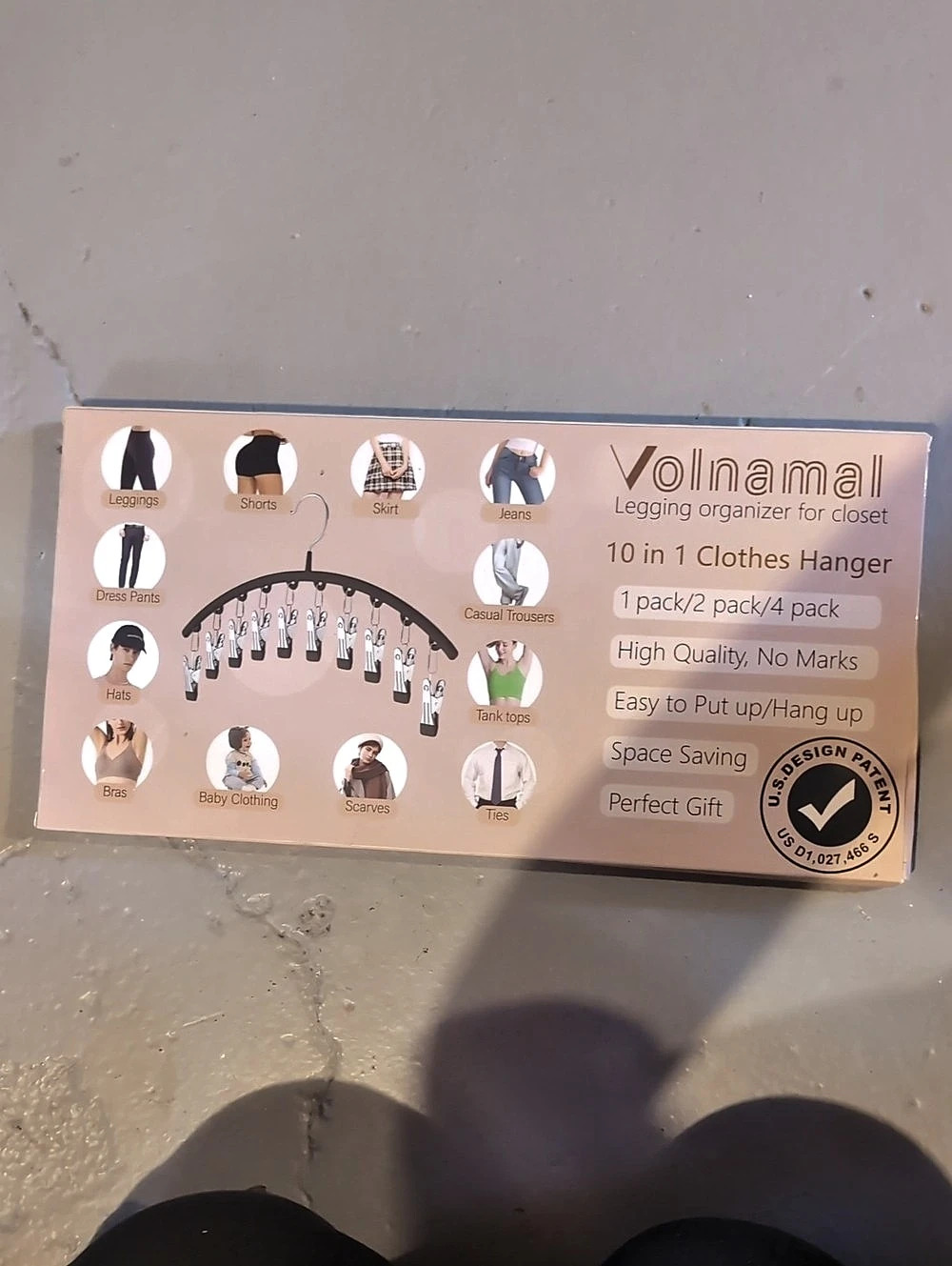 Volnamal Legging Organizer for Closet 10 in 1 Clothes Hanger